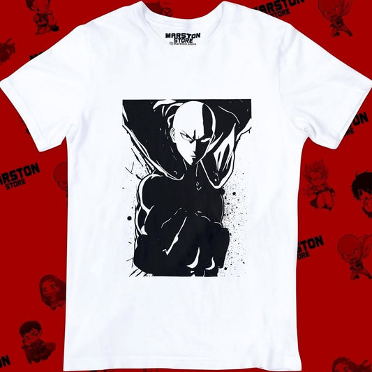 Polera blanca de One Punch Man
