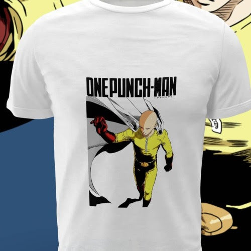Polera blanca de One Punch Man