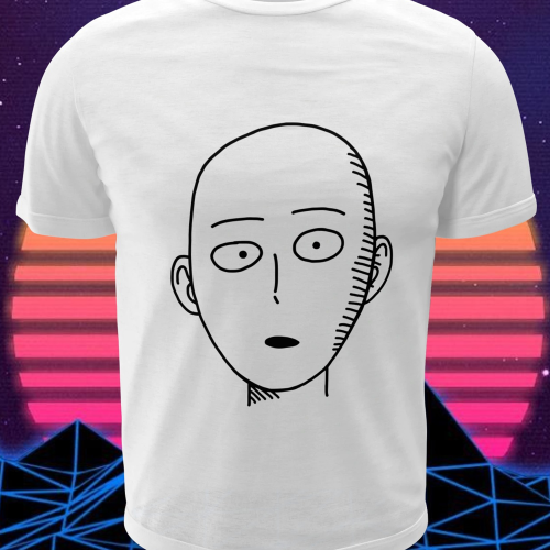 Polera blanca de One Punch Man