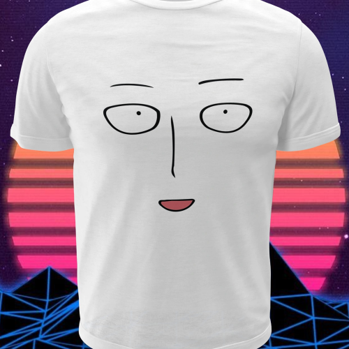 Polera blanca de One Punch Man