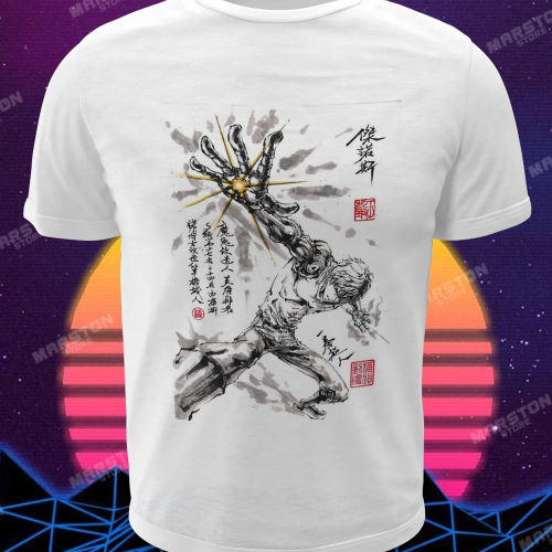 Polera blanca de One Punch Man