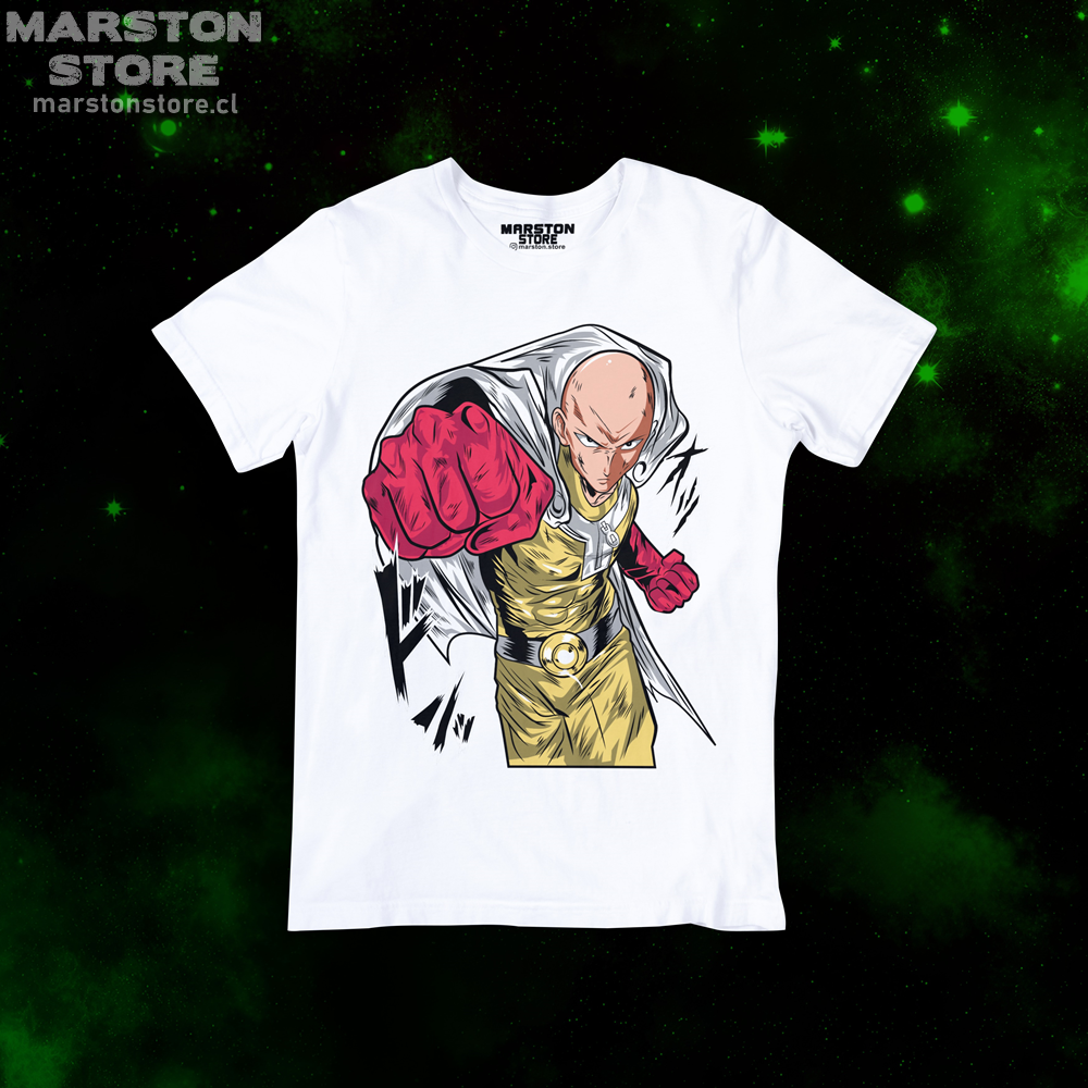 Polera blanca de One Punch Man
