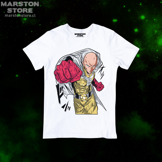 Polera blanca de One Punch Man