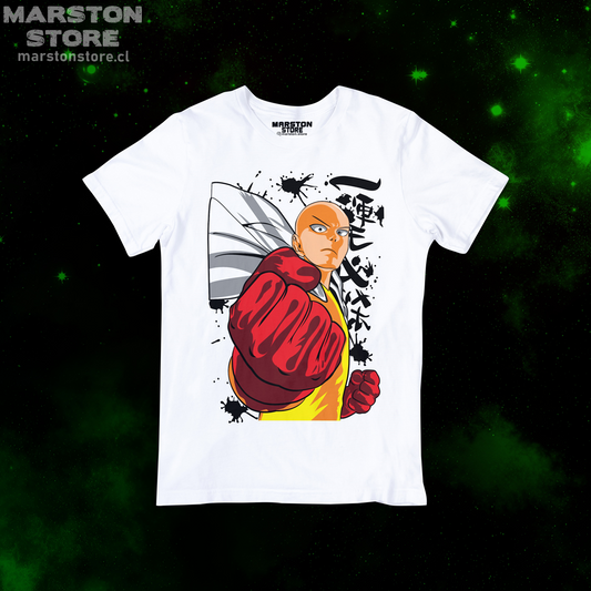 Polera blanca de One Punch Man