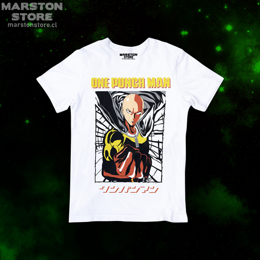 Polera blanca de One Punch Man