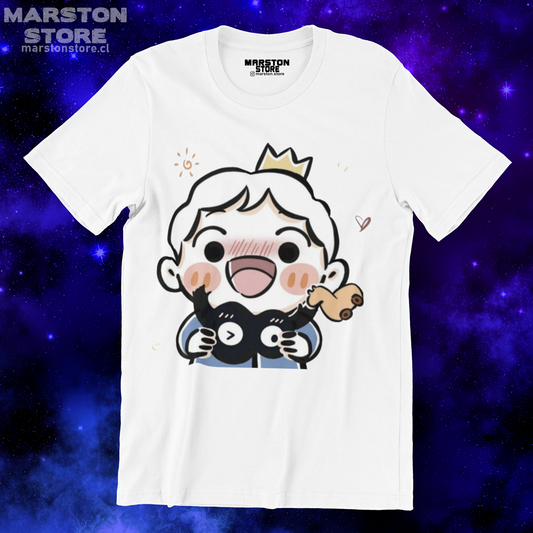 Polera blanca de Ousama Ranking (Ranking of Kings) con Bojji