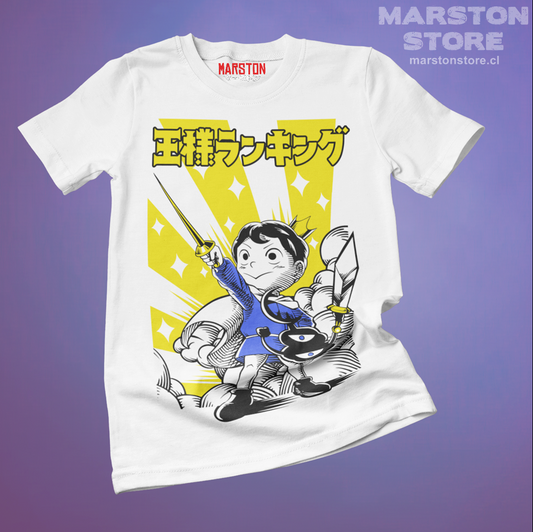 Polera blanca de Ousama Ranking (Ranking of Kings) con Bojji