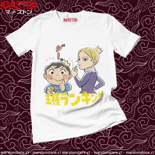 Polera blanca de Ousama Ranking (Ranking of Kings) con Bojji y Daida