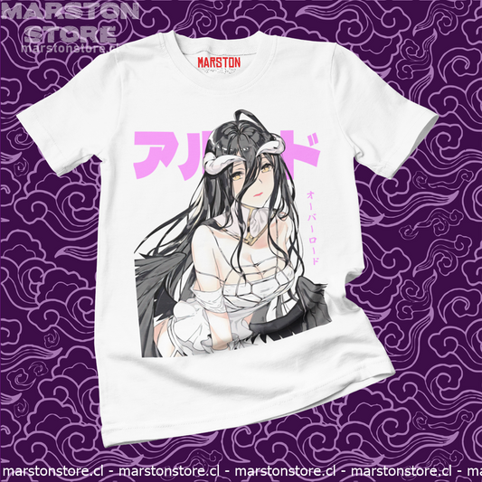 Polera blanca de Overlord con Albedo