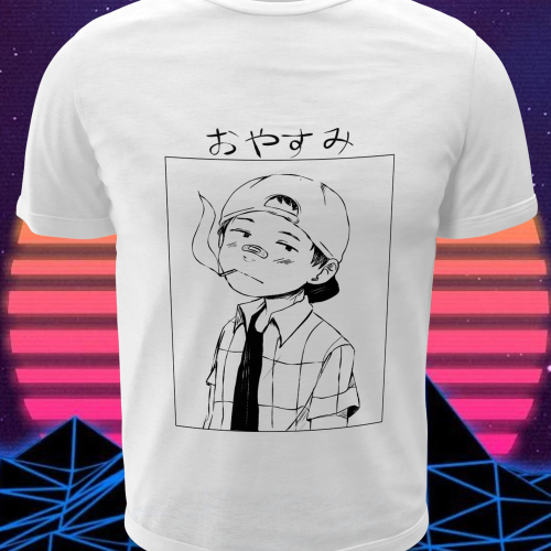 Polera blanca de Oyasumi Punpun
