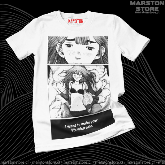 Polera blanca de Oyasumi Punpun (Goodnight Punpun)