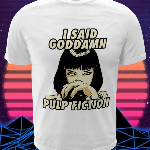 Polera blanca de Pulp Fiction con Mia Wallace