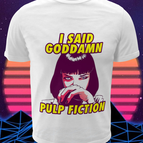 Polera blanca de Pulp Fiction con Mia Wallace