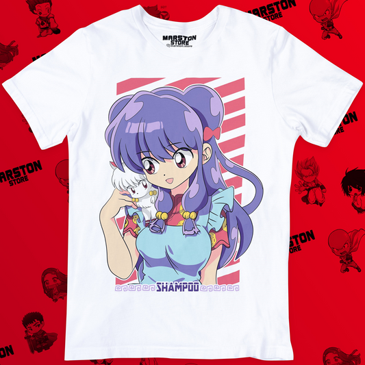 Polera blanca de Ranma ½ con Shampoo