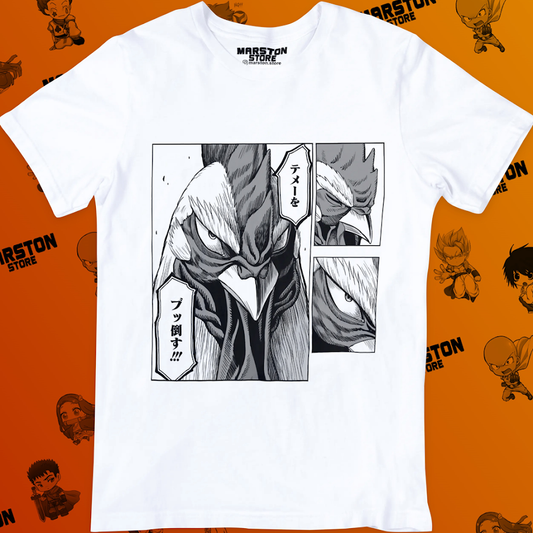 Polera blanca de Rooster Fighter