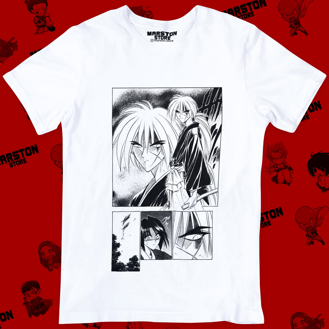 Polera blanca de Samurai X / Rurouni Kenshin