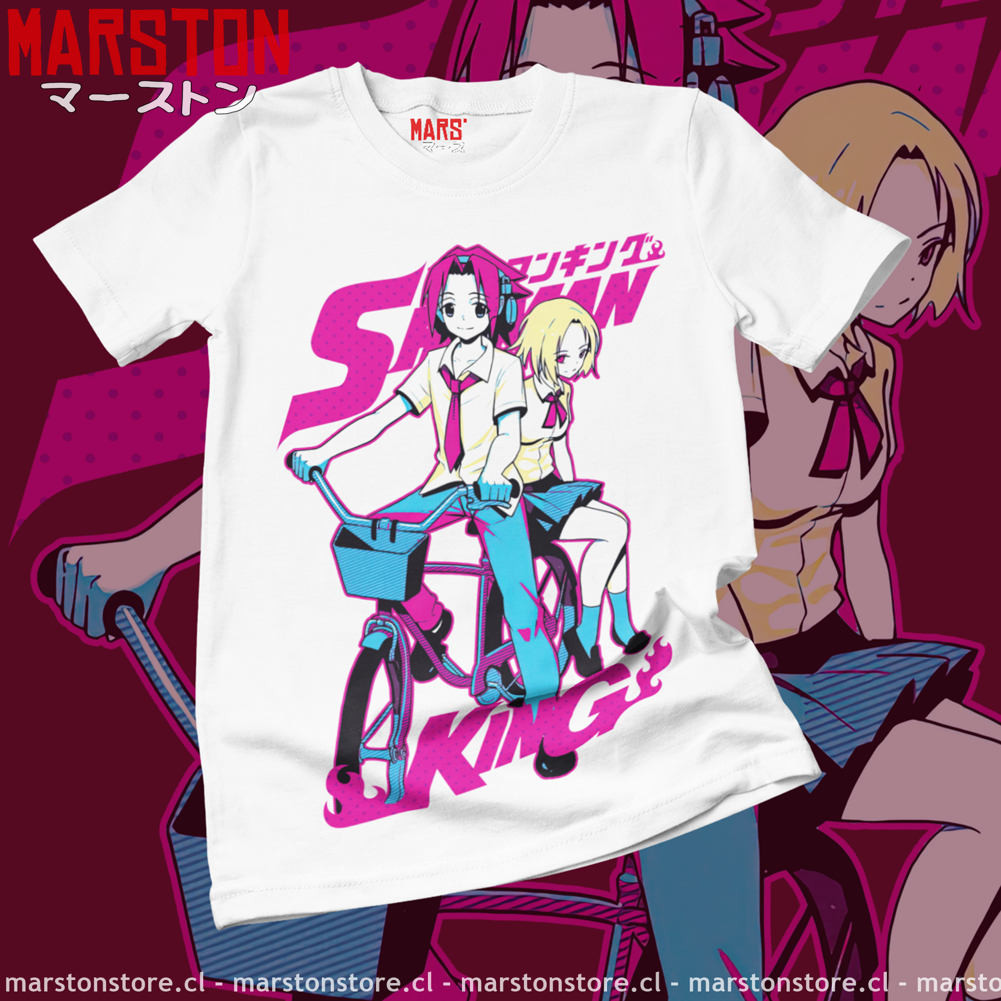 Polera blanca de Shaman King