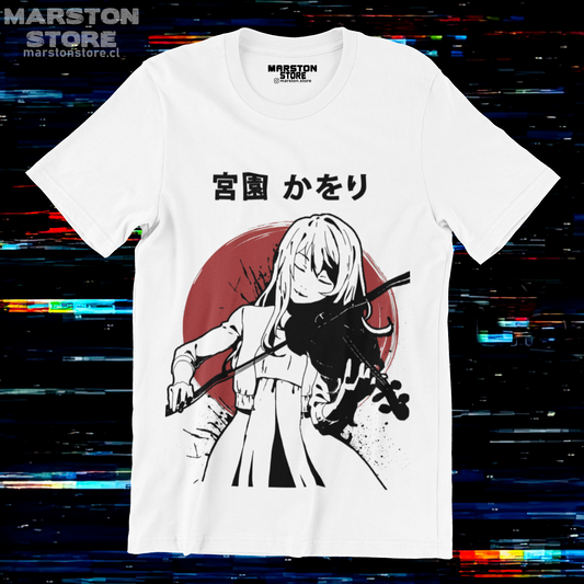 Polera blanca de Shigatsu wa Kimi no Uso (Your Lie in April) con Kaori Miyazono