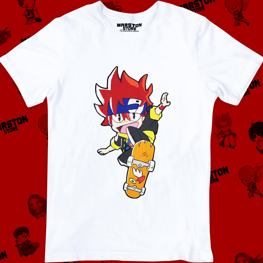 Polera blanca de SK∞ / Sk8 the Infinity con Reki Kyan