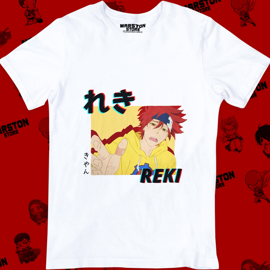 Polera blanca de SK∞ / Sk8 the Infinity con Reki Kyan