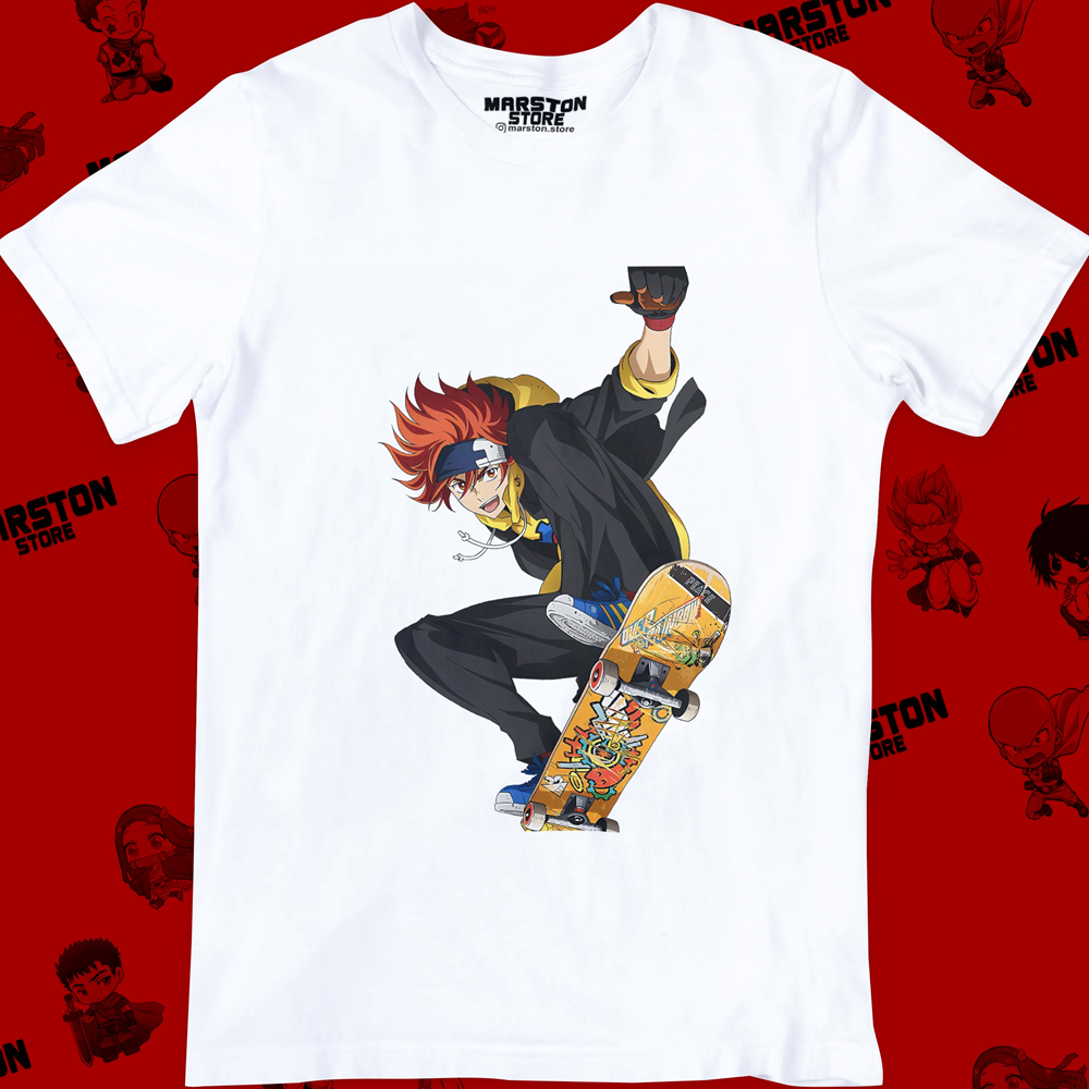Polera blanca de SK∞ / Sk8 the Infinity con Reki Kyan