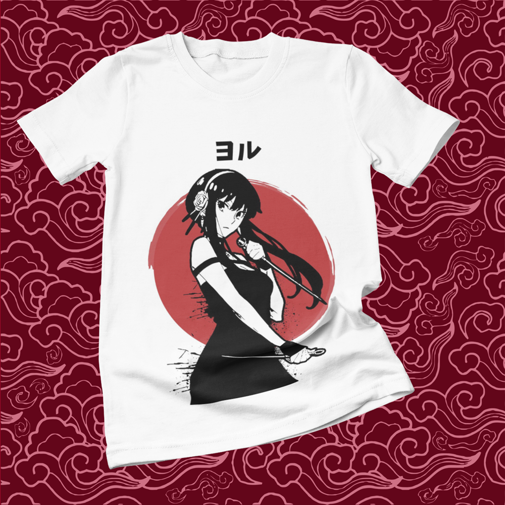 Polera blanca de Spy x Family con Yor Forger
