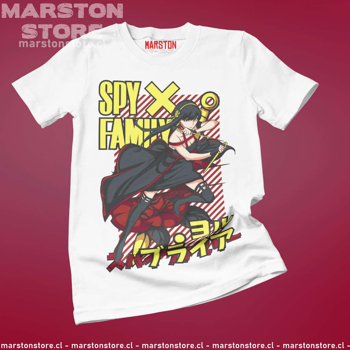 Polera blanca de Spy x Family con Yor Forger