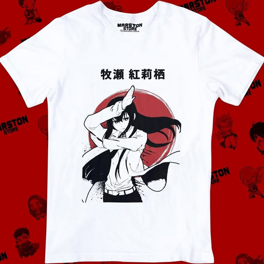 Polera blanca de Steins;Gate con Kurisu Makise