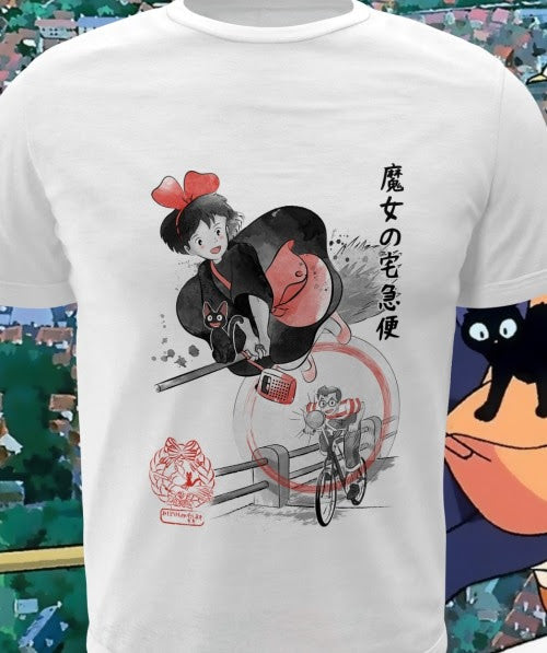 Polera blanca de Studio Ghibli: Kiki's Delivery Service (Majo no Takkyubin) con Kiki