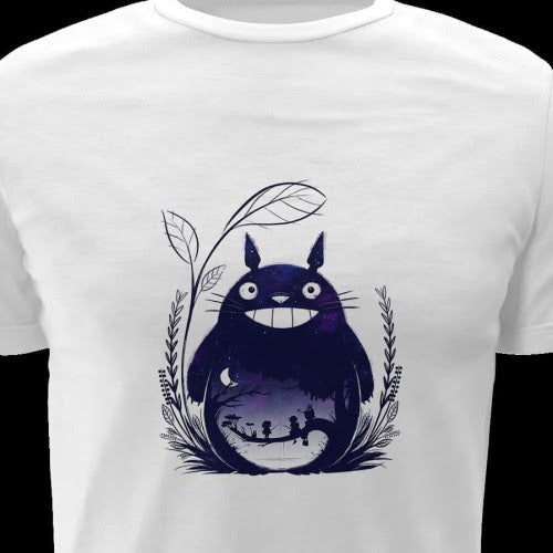 Polera blanca de Studio Ghibli: Mi vecino Totoro (My Neighbor Totoro) con Totoro