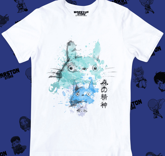Polera blanca de Studio Ghibli: Mi vecino Totoro (My Neighbor Totoro) con Totoro