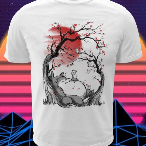 Polera blanca de Studio Ghibli: Mi vecino Totoro (My Neighbor Totoro) con Totoro