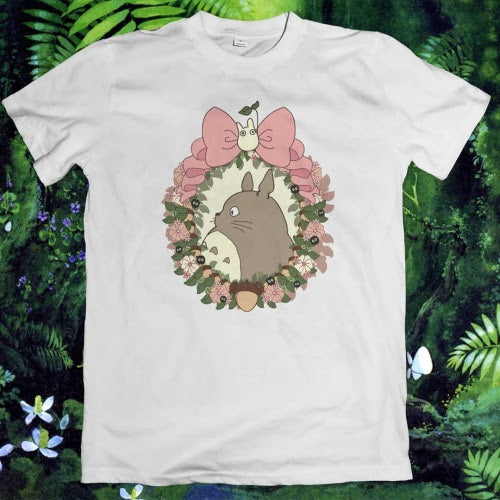 Polera blanca de Studio Ghibli: Mi vecino Totoro (My Neighbor Totoro) con Totoro