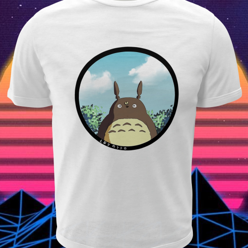 Polera blanca de Studio Ghibli: Mi vecino Totoro (My Neighbor Totoro) con Totoro