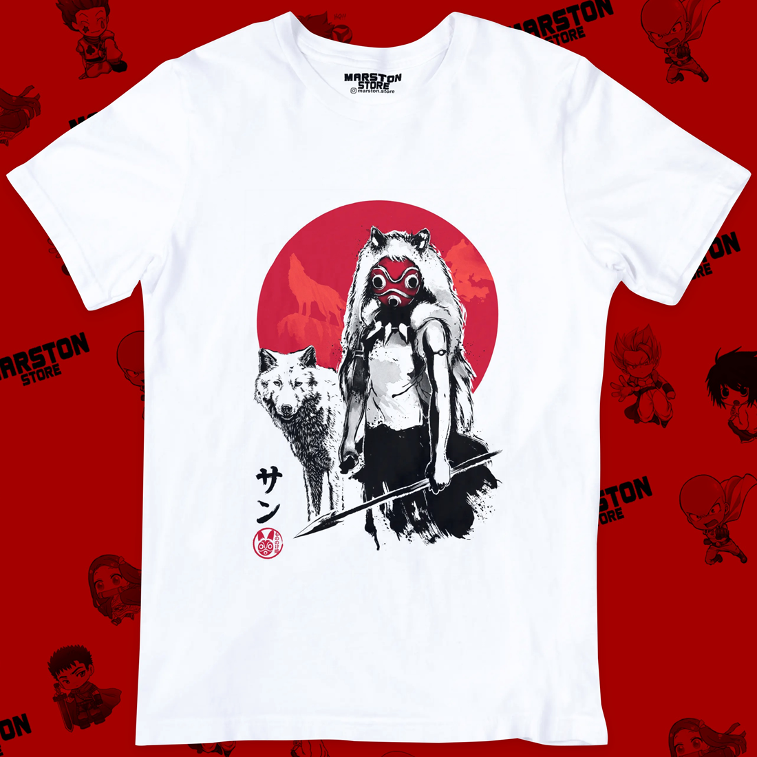 Polera blanca de Studio Ghibli: Princesa Mononoke (Princess Mononoke)