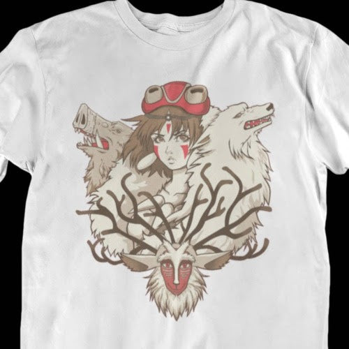 Polera blanca de Studio Ghibli: Princesa Mononoke (Princess Mononoke)