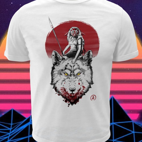 Polera blanca de Studio Ghibli: Princesa Mononoke (Princess Mononoke)