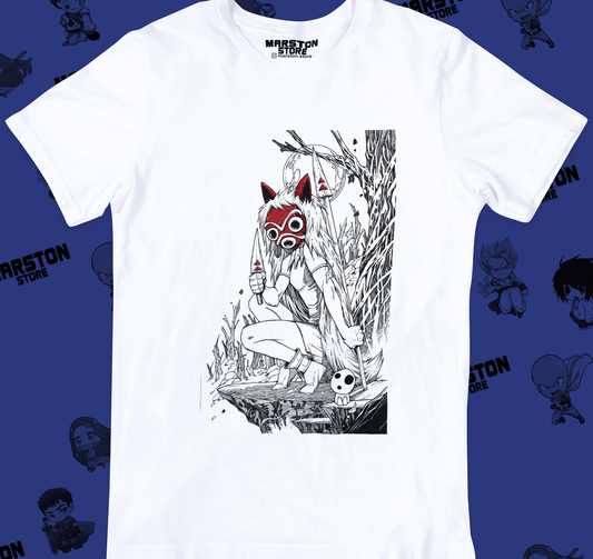 Polera blanca de Studio Ghibli: Princesa Mononoke (Princess Mononoke)