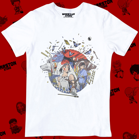 Polera blanca de Studio Ghibli: Princesa Mononoke (Princess Mononoke)