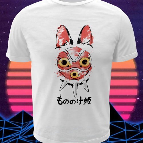 Polera blanca de Studio Ghibli: Princesa Mononoke (Princess Mononoke)