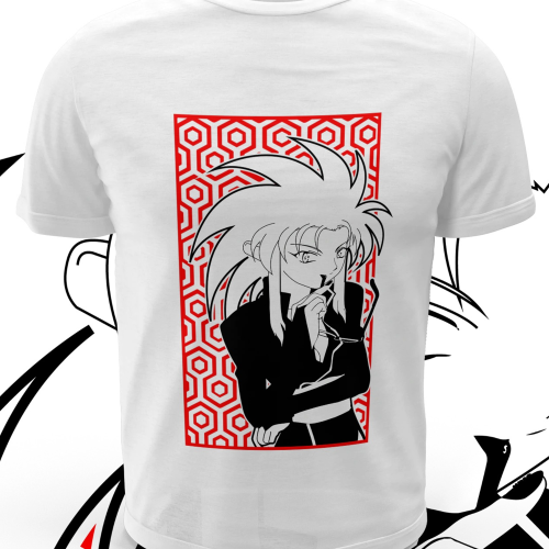 Polera blanca de Tenchi Muyo! con Ryoko