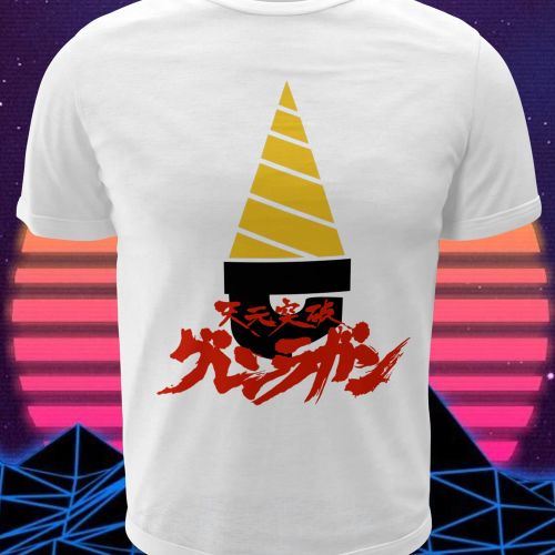 Polera blanca de Tengen Toppa Gurren-Lagann