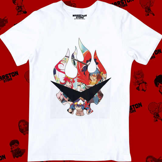 Polera blanca de Tengen Toppa Gurren-Lagann