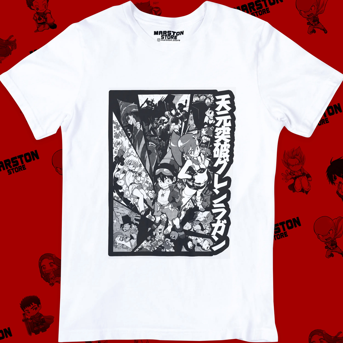 Polera blanca de Tengen Toppa Gurren-Lagann