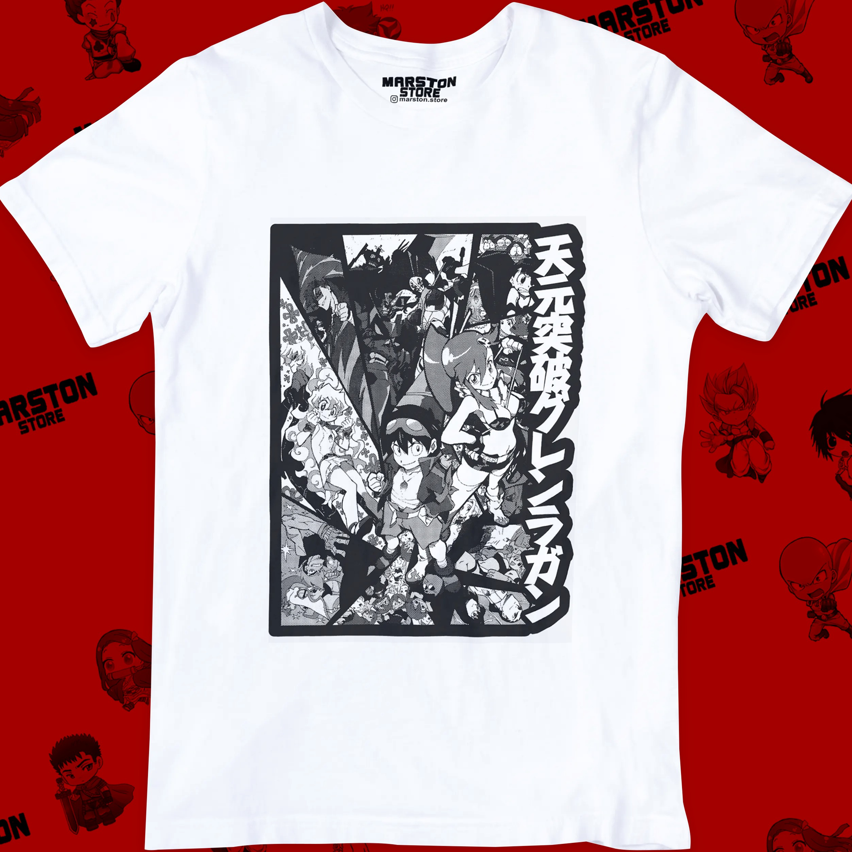 Polera blanca de Tengen Toppa Gurren-Lagann