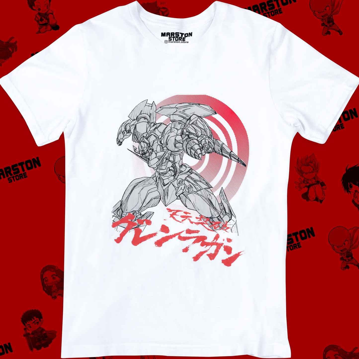 Polera blanca de Tengen Toppa Gurren-Lagann