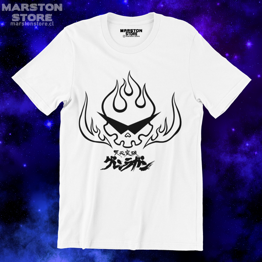 Polera blanca de Tengen Toppa Gurren Lagann