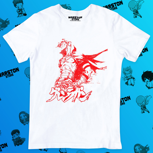 Polera blanca de Tengen Toppa Gurren-Lagann con Kamina