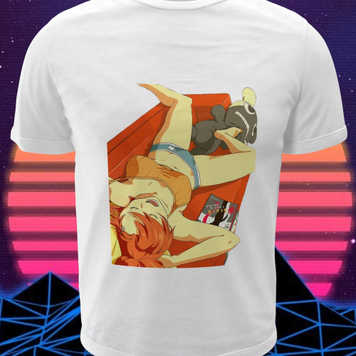 Polera blanca de Tengen Toppa Gurren-Lagann con Yoko Littner