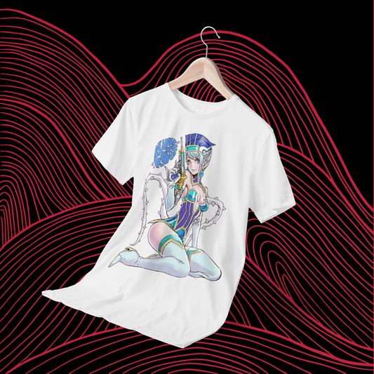 Polera blanca de Tiger & Bunny con Blue Rose